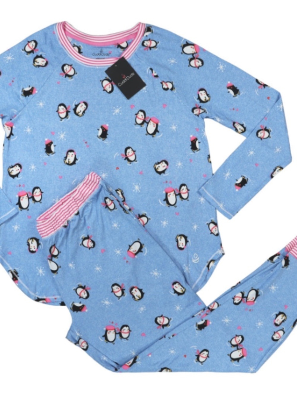 Cuddl Duds 2-Piece Holiday Birds Themed Long Sleeved Women's Pajama Set